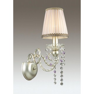 3390/1W CLASSIC ODL17 499 мат. зол/серебр. патина/декор хрусталь Бра E14 40W 220V AURELIA-foto3