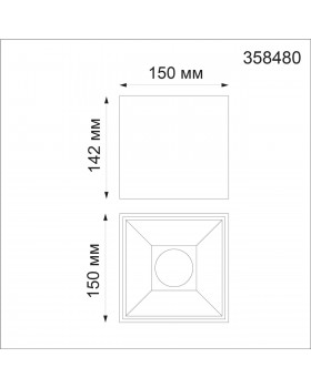 358480 OVER NT21 207 белый Светильник накладной IP20 LED 4000K 30W 200-260V RECTE-foto2