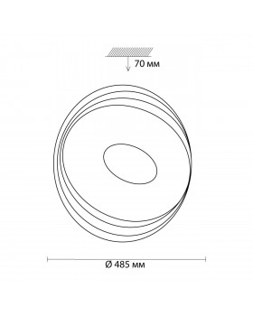 3027/EL SN 053 Светильник пластик LED 72Вт 3000-6500K D485 IP43 пульт ДУ/RGB/LampSmart SEKA-foto2