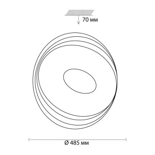 3027/EL SN 053 Светильник пластик LED 72Вт 3000-6500K D485 IP43 пульт ДУ/RGB/LampSmart SEKA-foto2