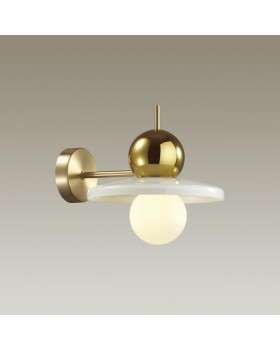 5014/1WB MODERN ODL23 295 золотой/белый/белый матовый металл/стекло Бра G9 LED 5W HATTY-foto3