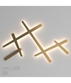 4231/36WL HIGHTECH ODL21 103 золотист/металл Настенный светильник IP20 LED 36W 2600Лм 4000К RUDY-foto4