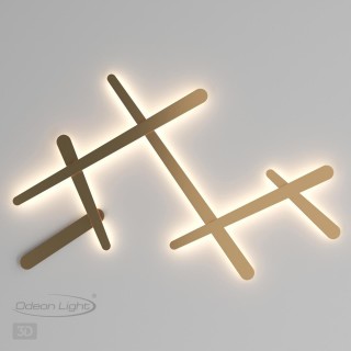 4231/36WL HIGHTECH ODL21 103 золотист/металл Настенный светильник IP20 LED 36W 2600Лм 4000К RUDY-foto4