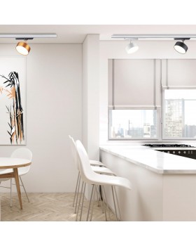 358755 PORT NT21 092 белый Светильник трековый однофазный трехжильный IP20 LED 24W 4000K 2100Лм 100-265V PROMETA-foto3