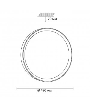 3019/EL TAN SN 063 Светильник пластик/белый/под дерево LED 72Вт 3000-6500K D490 IP43 пульт ДУ/ LampSmart WOODI-foto2