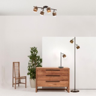 3030/4CA COMFI LN16 207 хром, кофе Люстра потолочная E27 4*60W 220V FILLA-foto3