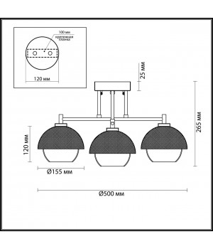 4456/4C COMFI LN20 048 черный, бронза, белый Люстра потолочная E27 4*60W 220V JADE-foto2