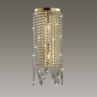 5028/2WA MODERN ODL23 431 золотой/прозрачный металл/хрусталь Бра E14 2*40W CHOKKA-foto3