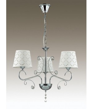 2997/3 COMFI LN16 094 хром/ткань/хрусталь Люстра Е14 3*40W 220V FRITTA-foto3