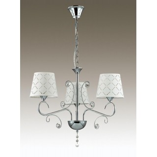 2997/3 COMFI LN16 094 хром/ткань/хрусталь Люстра Е14 3*40W 220V FRITTA-foto3