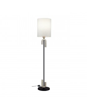 5410/1F MODERN ODL_EX23 31 черный матов./бежевый/серый металл/полирезин/ткань Торшер E27 1*60W BAGEL-foto5