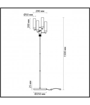 5274/4F CLASSI LN23 119 золотой Торшер E14 4*40W 220V KAMILLA-foto2