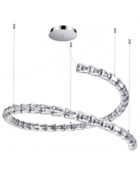5010/129L L-VISION ODL23 423хром/прозрачный/металл/акрил Люстра подвесная LED 129W 4000K 3200Лм SERPA