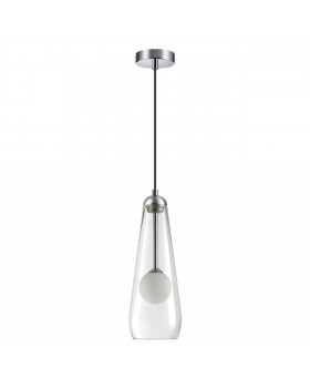 4954/1 PENDANT ODL22 297 хром/ белый/прозрачный/стекло Подвес G9 1*40W LOSTAR