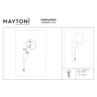 Настольный светильник Maytoni MOD048TL-01G-foto3